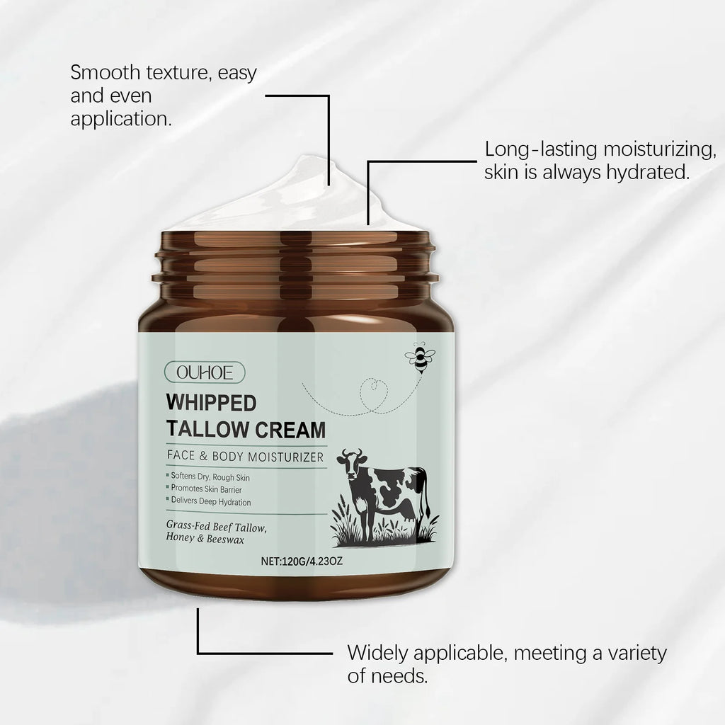 Whipped Tallow Balm Wrinkle Remover Fine Lines Anti Aging Brighten Improve Dryness Whitening Nourish Facial Moisturizing Cream