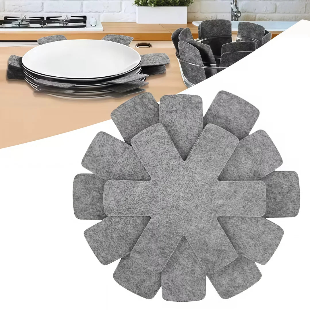 Pot and Pan Protectors Dividers Pads Stacking Pan Protectors Pan Separators Pads for Protecting Separating Pots and Pans
