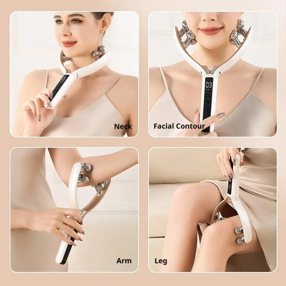 Intelligent Portable Face Slimming Instrument V-shaped Electric Lifting Roller Beauty Instrument Facial Neck Vibration Massager