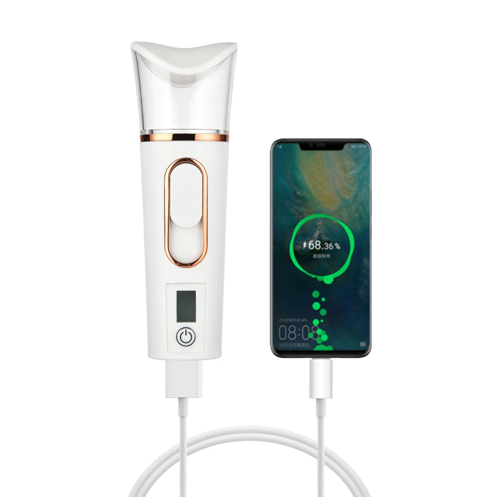 Nano Spray Facial Steamer Mini Handheld Portable Mist Sprayer Water Replenishment Instrument Hydration Humidifier Skin Care Tool
