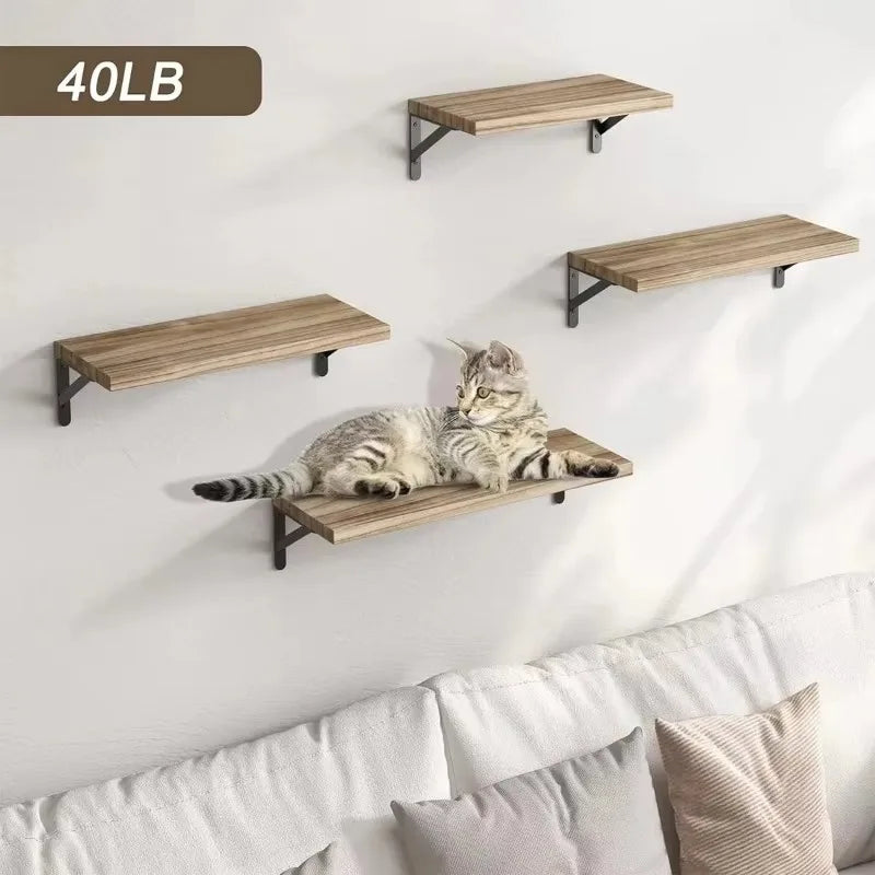 Floating Shelves for Wall Bookshelves Wall Mounted Wood Shelf for Living Room Bathroom Bedroom Kitchen Home Decor Clothing Rack