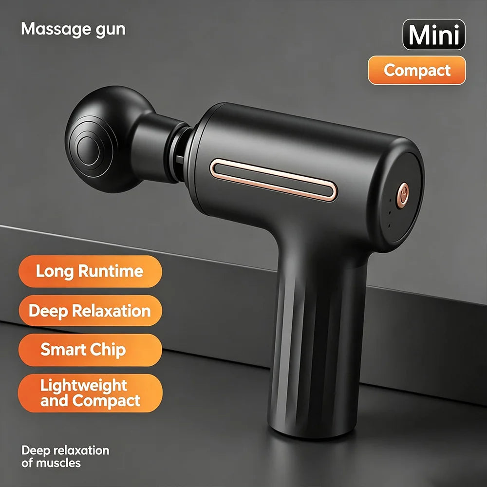 Mini Handheld Massage Gun, 3-Speed Settings, Myofascial Massage Gun, USB Rechargeable, 200 grams, Portable, Designed for the Gym