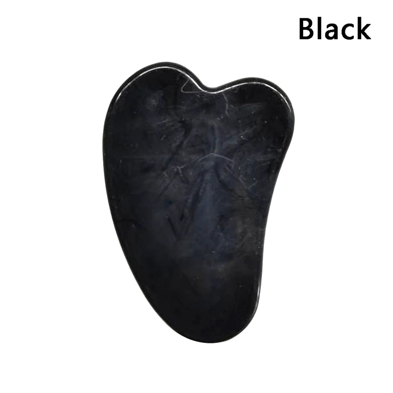 1pc Guasha Scraping Massage Scraper Face Massager Acupuncture Gua Sha Board Resin 7.8x5.4cm