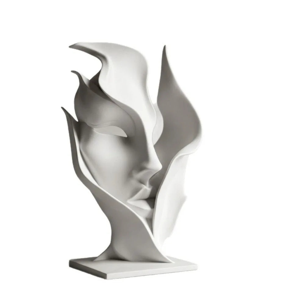 Decorative Artistic Sense Half Face Sculpture Statue 3D Printed Home Decoration Figurine Facial Ornaments Home