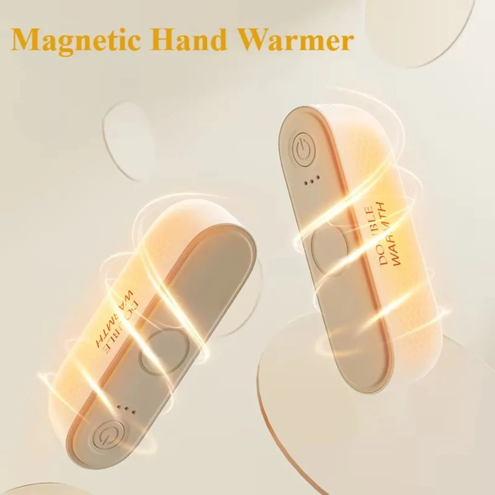Rechargeable Magnetic Hand Warmers Fast Heating Strong Magnetic Rechargeable Hand Warmers 2in1 Reusable Portable Hand Heater