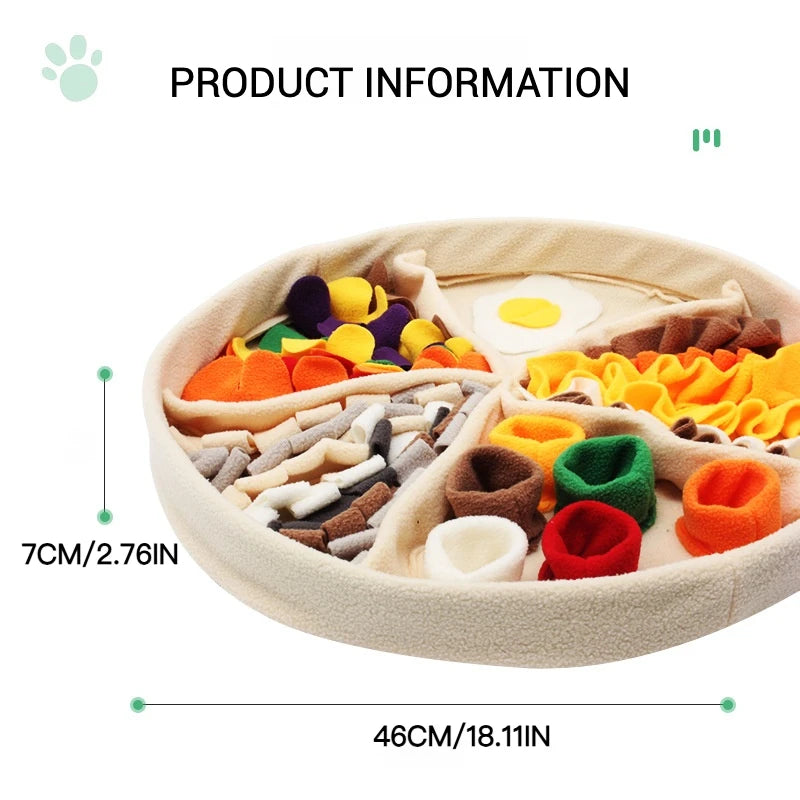 Interactive Dog Snuffle Mat For Small Medium Dogs Soft Durable Fleece With Squeaky Toy Slow Feeding Anti Anxiety Machine Wash