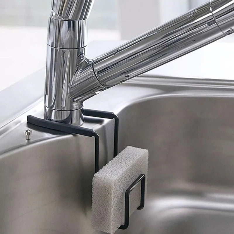 Sink Sponge Holder Small Kitchen Bathroom Metal Organizer Liquid Dish Drainer Faucet Rack Shower Convenient