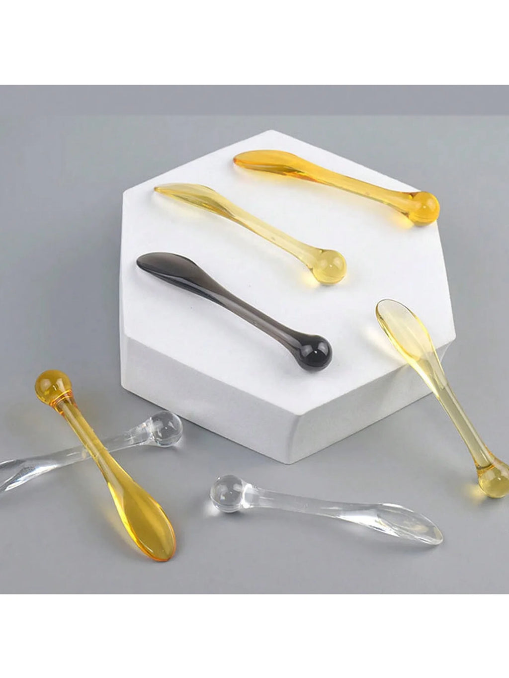 Face Cream Scoop, Eye Roller Massage Stick, DIY Multifunctional Eye Cream Mask Spoon, Dispensing Scoop, Transparent Mask Stick