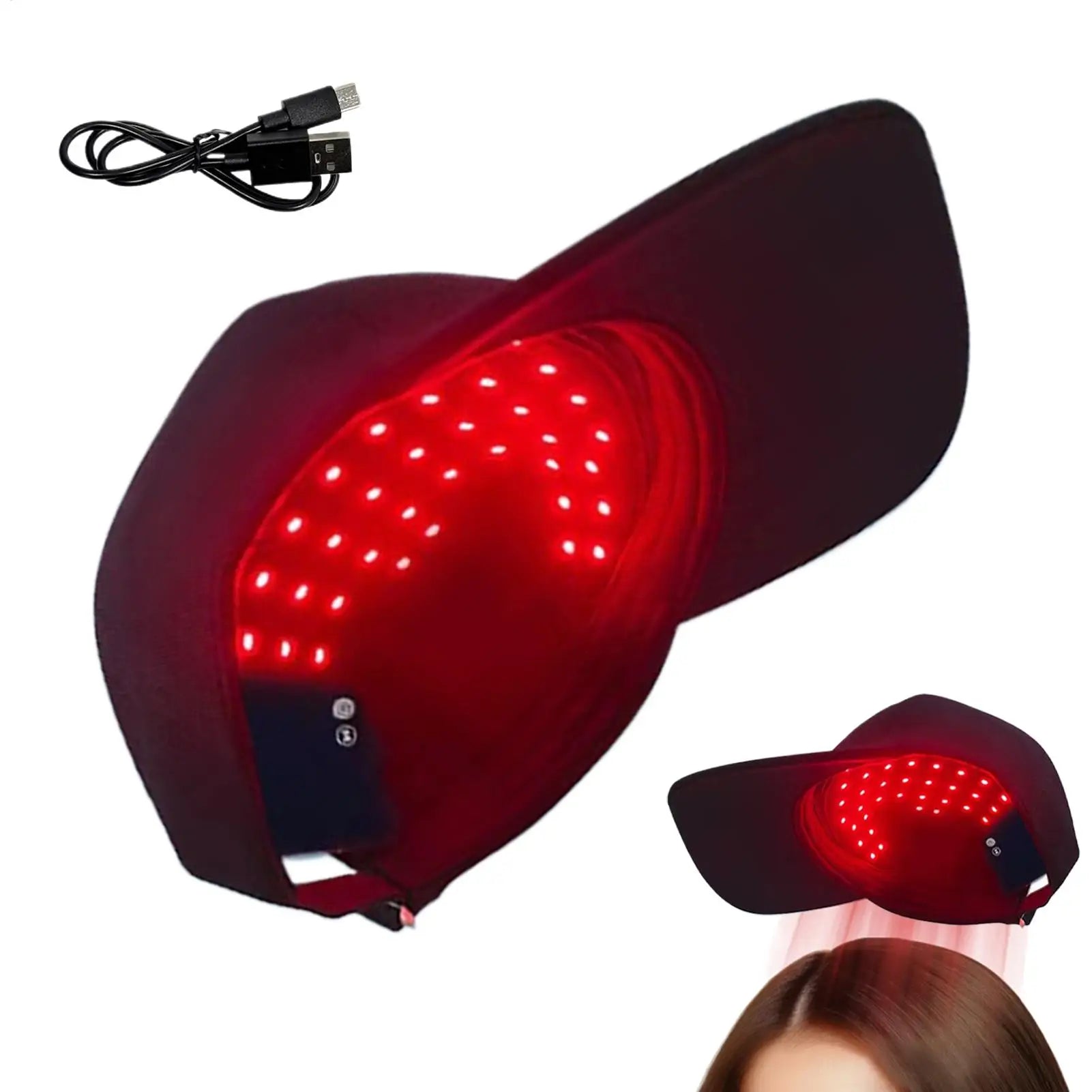 Red Blue Light Hair Growth Cap Hair Growth Device Hair Regrowth Anti Hair Loss Relax Scalp Hair hat LED Red Light Therapy Cap