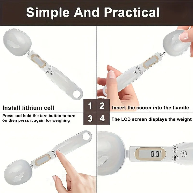 Digital Kitchen Scale 500g/0.1g Precision for Cooking, Baking, Coffee, Tea, Home Kitchen LCD Scale Digital Mini Spoon Scale