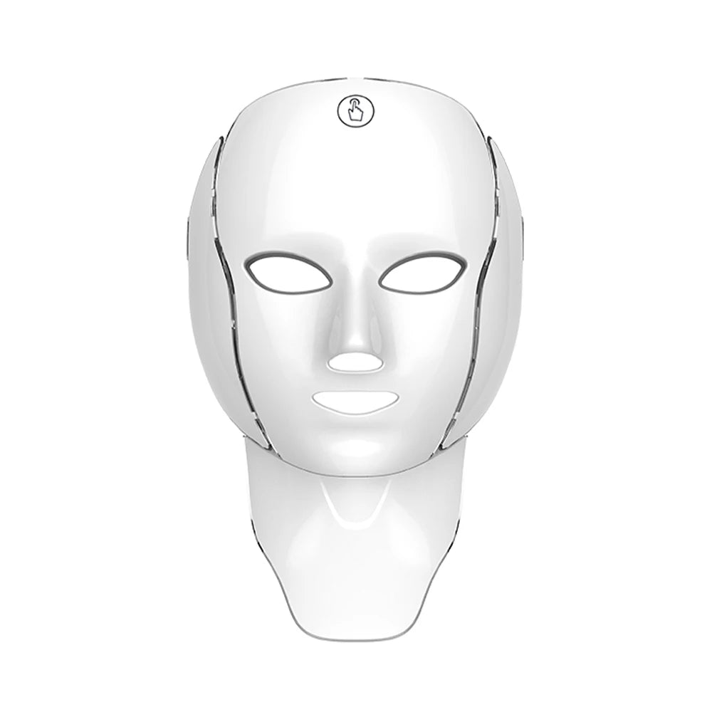 Newly Upgraded LED Face Mask with Neck Wireless 7 Colors Photon LED Facial Mask Repair Skin Rejuvenation Firming Beauty Tool