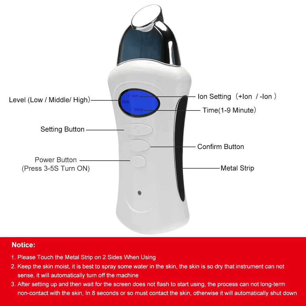 Microcurrent Face Lift Machine Skin Rejuvenation Lifting Tightening Anti-Wrinkle Galvanic Beauty Care Micocurrents Facial Device