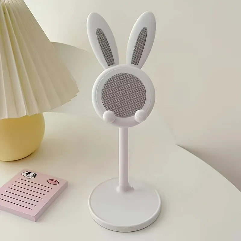 Cute Rabbit Desktop Phone Holder Can Lift and Adjust Height Cellphone Stand Lazy Bracket For iPhone IPad Samsung Xiaomi Tablet