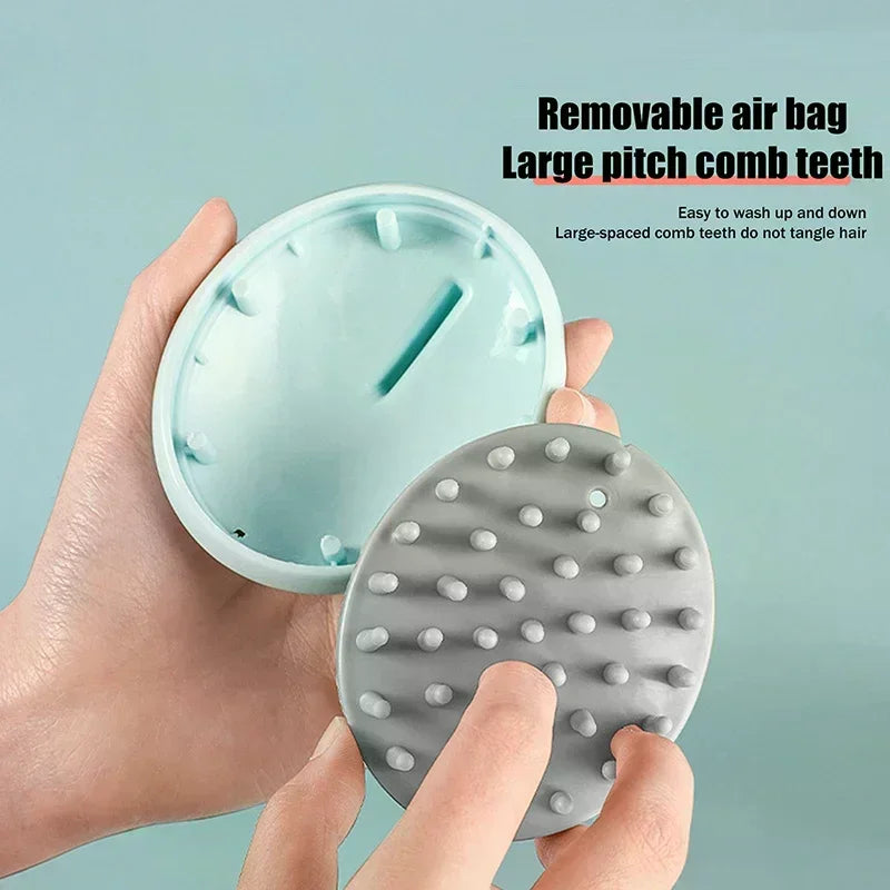 2-In-1 Shampoo Brush Head Scalp Massage Comb Hair Washing Comb Body Massage Brush Bath Shower Brush Salon Hairdressing Tool