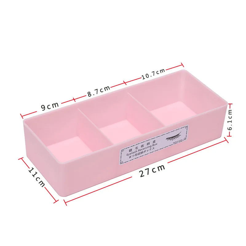 Eyelash Storage Box with Lid Desktop Cosmetics Organization Tool Acrylic Transparent Case Holder Exclusively For Makeup Supplies