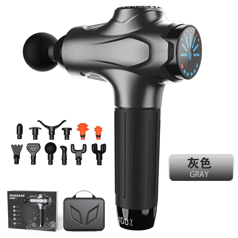 Professional Massage Guns12 Heads Smart Massage Gun For Body Neck Back Electric Handheld Fascia Gun Muscle Relaxation Massager