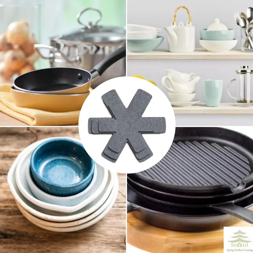 Pot and Pan Protectors 12Pcs Pot Dividers Pad Non-woven 3 Sizes Pans Separator Pads for Protecting Separators Pads Cookware