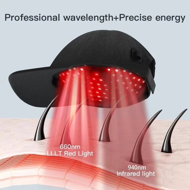 Hair Growth Cap Anti Hair Loss and Growth 142 LED Helmet Hat Hair Regrowth Light Therapy Device Relax Head Treatment Hat Machine