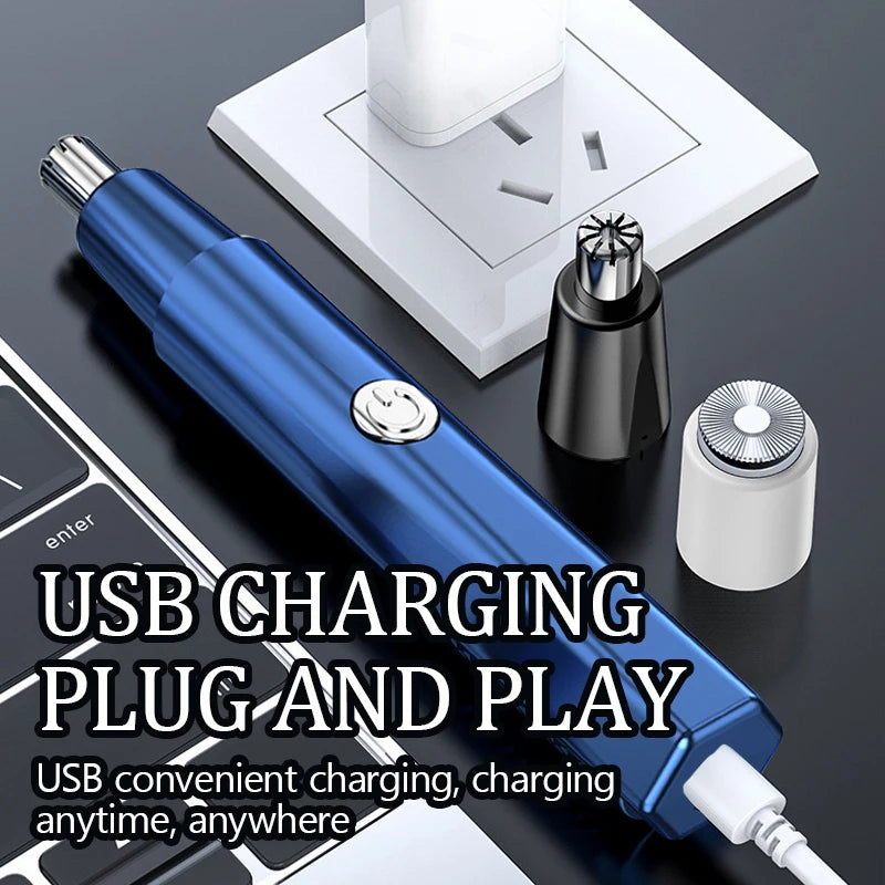 Rechargeable nose hair trimmer electric nose hair trimmer men's shaver nose hair trimmer nose hole trimming scissors