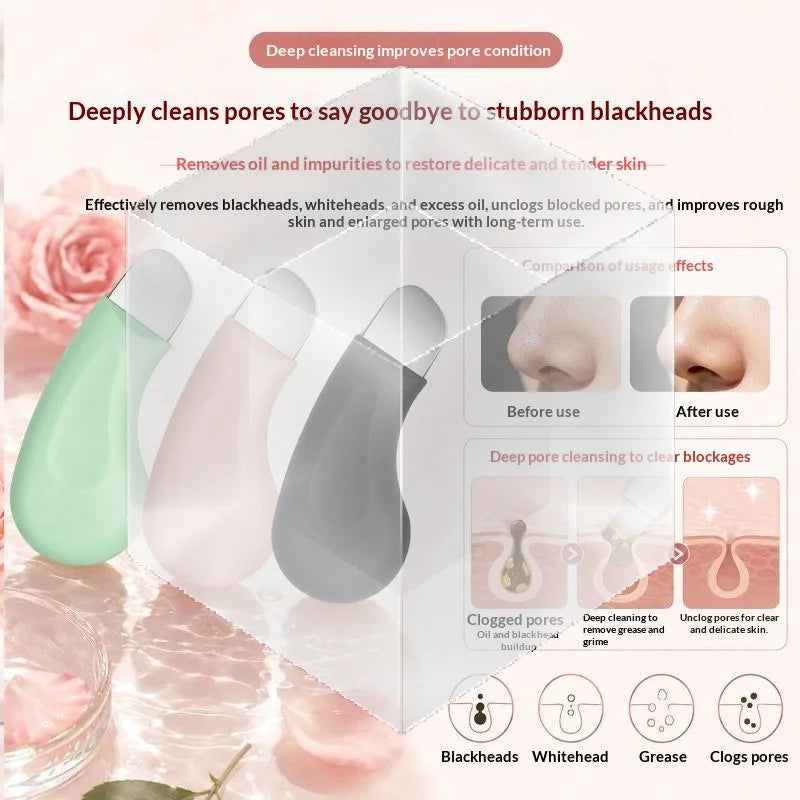 Handheld Facial Blackhead & Whitehead Remover Deep Cleansing Pore Cleaner for Men Women Home Skincare Routine