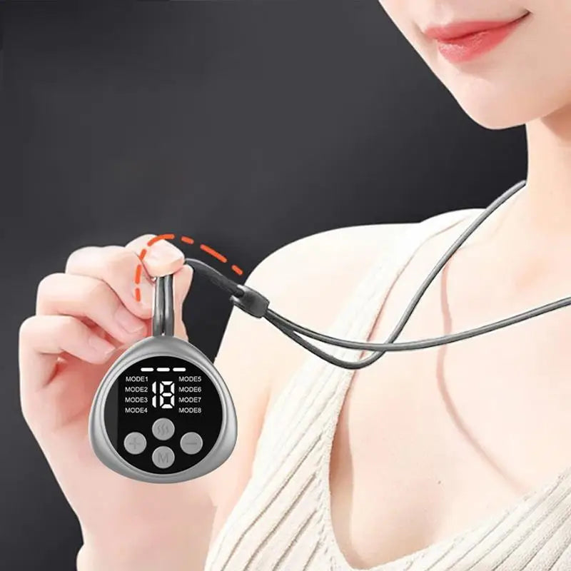 heated neck massager Sleep Massag Smart Cervical Neck Massager necklace Portable Lymphatic Relief Neck Massager With 8 Modes