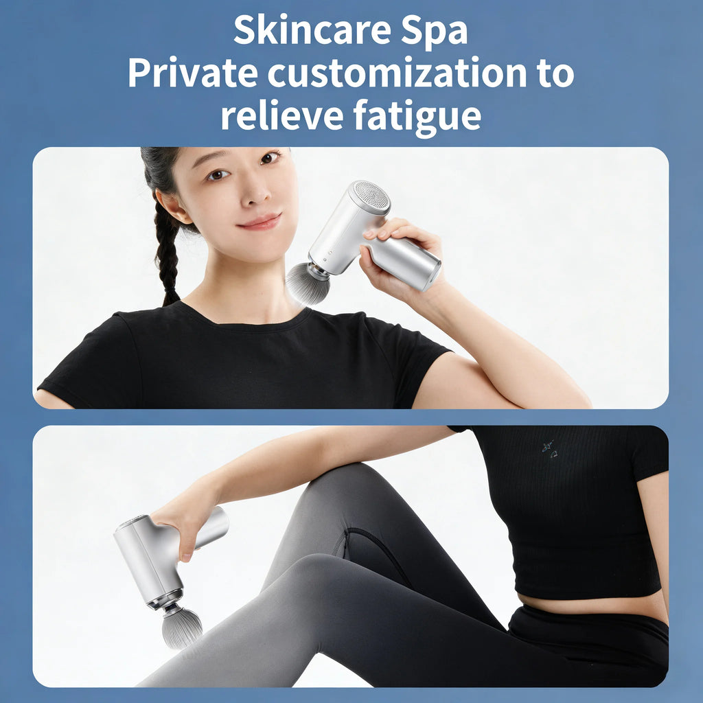 Portable Massage Gun with 4 Interchangeable Heads & LED Display - Full Body Percussion Massager for Deep Muscle Relaxation