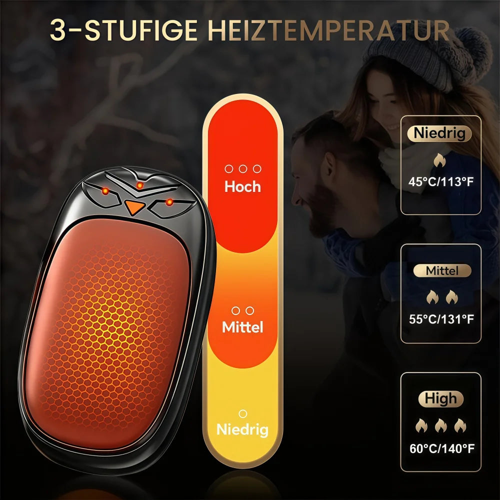 Hand Warmers 2000mAh*2 Rechargeable 2 Pack Electric Handwarmers Hand Warmer Heater Christmas Outdoors Hunting Golf Camping