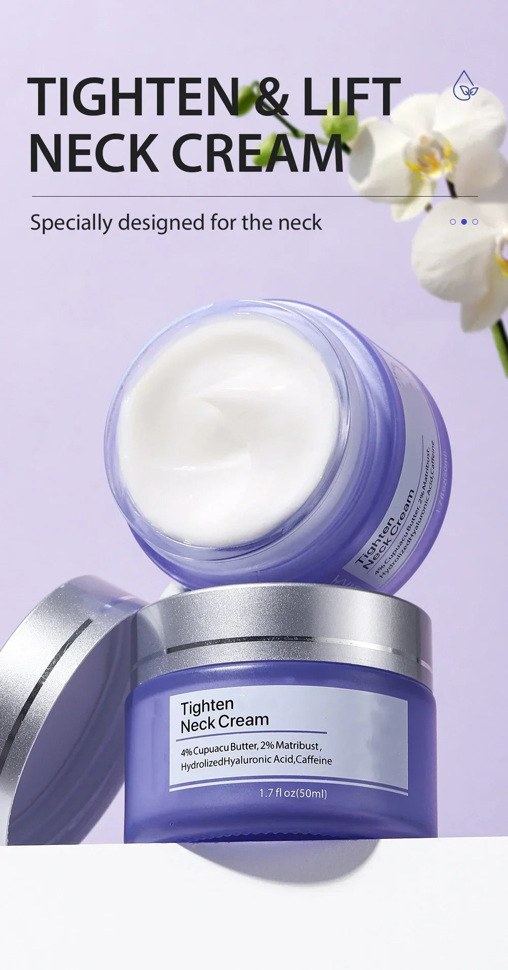 Neck Lift Tighten Cream Lightens Fine Lines Brightens Firms Nourishes Neck Cream Lightening Smoothing Moisturizer Neck Cream