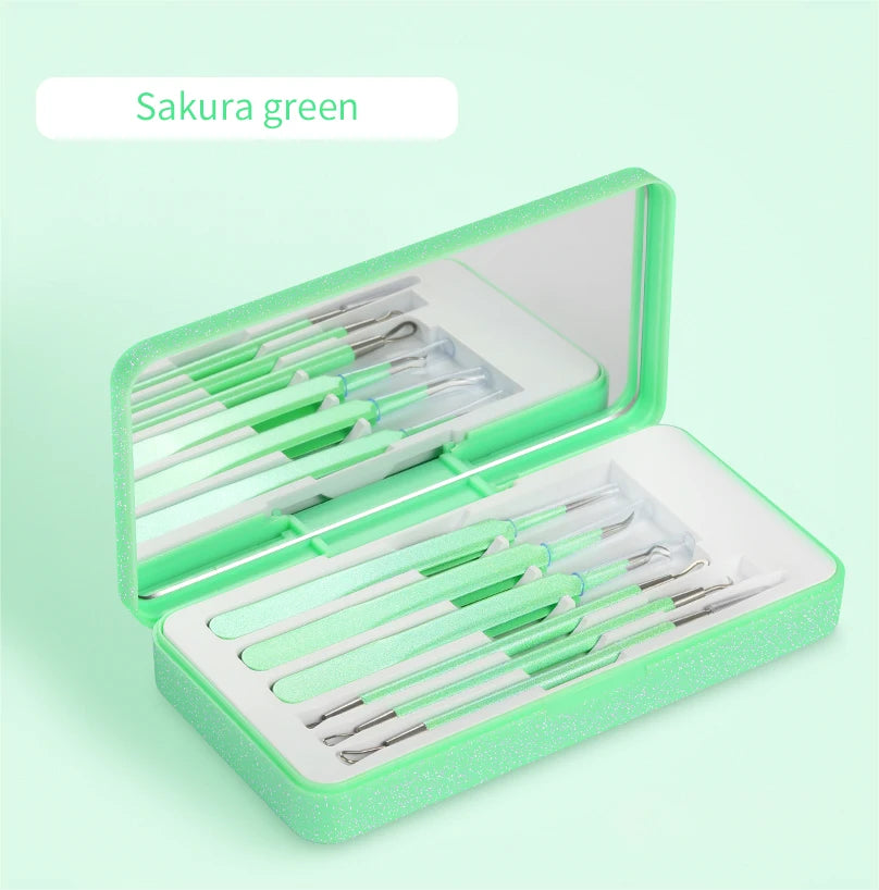 Facial Acne & Blackhead Remover Beauty Set Pimple Extractor Kit