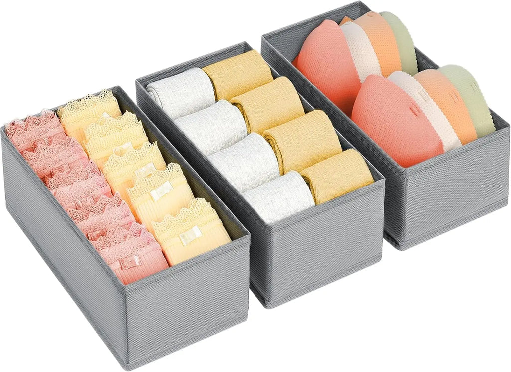 Drawer Organizer Clothes - Small Dresser Organizer Underwear Drawer Organizer for Baby Clothes, Socks, Underwear, Bra, Belt, Tie