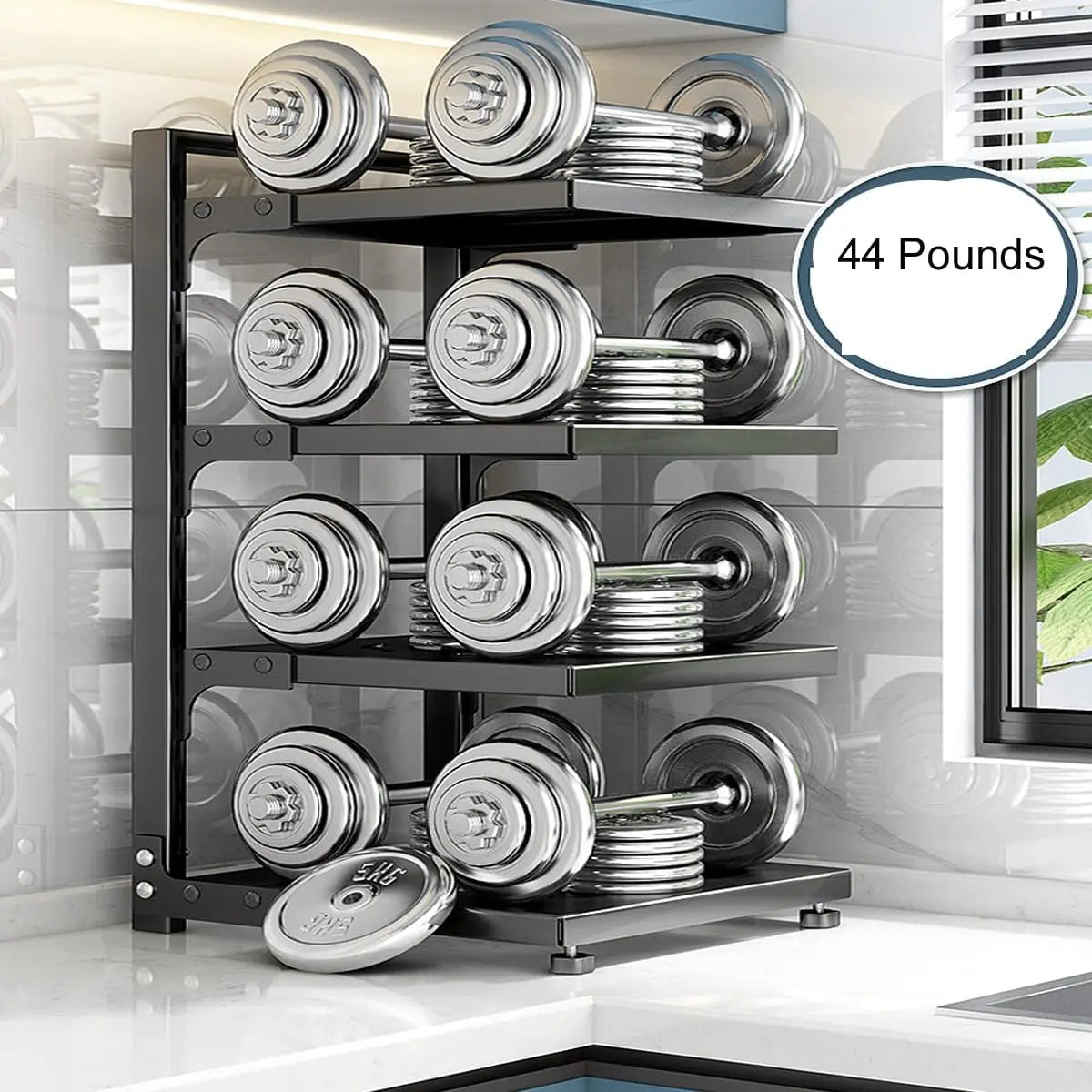 Pots and Pans Organizer for Cabinet Adjustable Rack Under Sink or Floating Shelf Heavy Duty Kitchen Storage Organizers Pot Lid