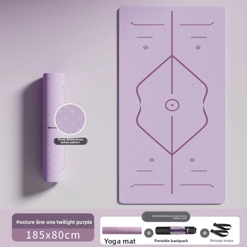 Yoga Mat Fitness Mat Household Non-slip Shock Absorption Silent Thickened Widened Sound Insulation Girls Jump Mat Floor Mat