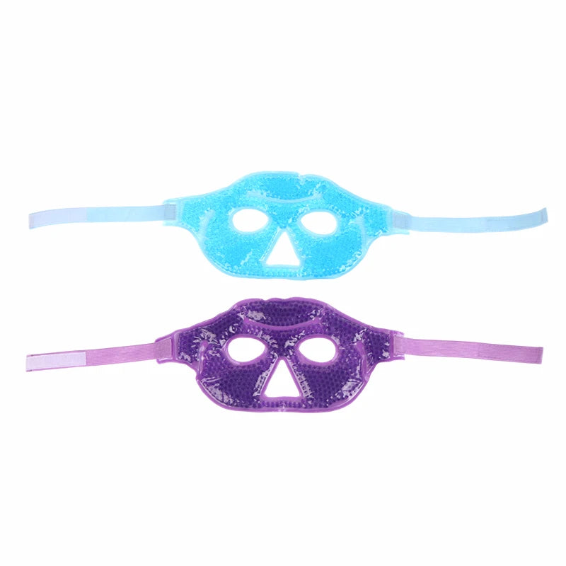 Reusable Cooling Eye Mask with Gel Beads - Visible Cold Compress for Puffy & Dry Eyes, SPA Care Essential