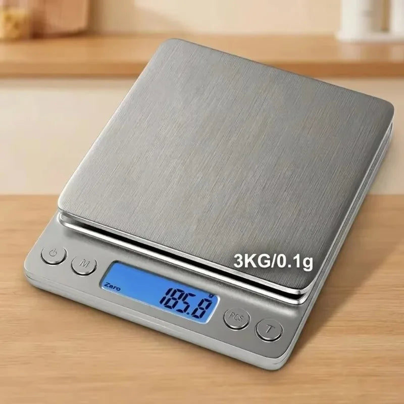 Digital Kitchen Scale Stainless Steel Food Scale with LCD Display for Precise Weighing of Cooking Ingredients Diet