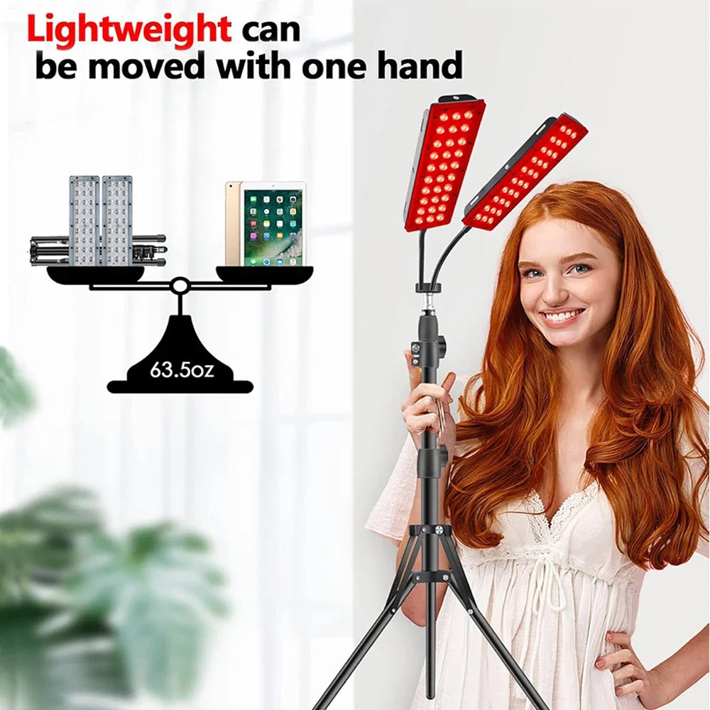 LED Red Light Therapy Lamp LED Infrared Light Therapy 660nm&850nm Near Infrared Light Device Full Body Pain Relief Skin Care
