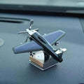 Essential Oil Diffuser With Solar Airplane Wooden Base Car Air Freshener Aromatherapy Long Lasting Fragrance Decorative Interior