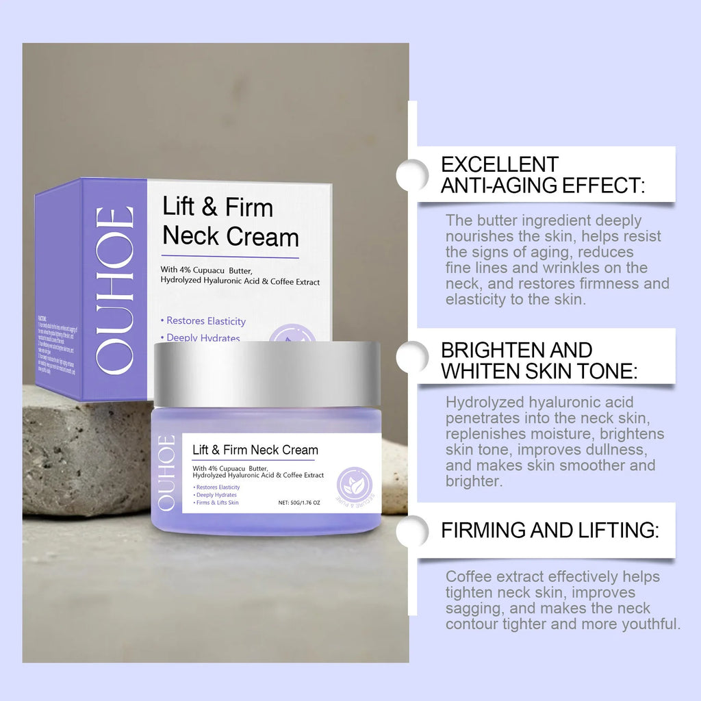 Neck Cream Anti-Aging Firming Lifting For Neck Double Chin Reducer Fine Lines Protein Cream Moisturizer Neck Rejuvenation Cream