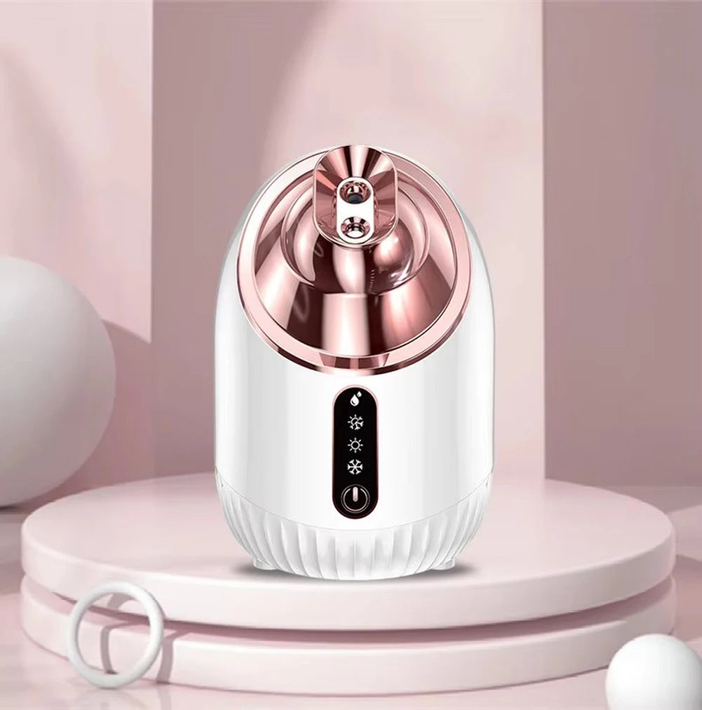 Face Steamer Nano Mist Sprayer Facial Steamer Cold & Hot Nebulizer Facial Sauna Humidifier For Pores Cleansing Moisturizing SPA