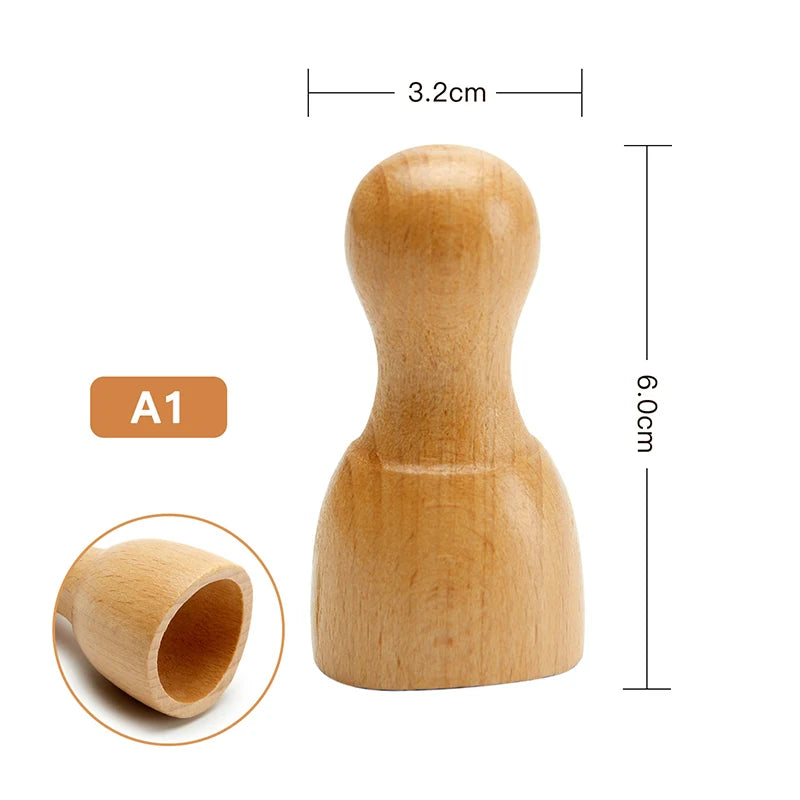 Face Massager Maderoterapia Face Roller Mini Wood Therapy Face Slimming Gua Sha Scraper Facial Lifting Wrinkle Remover