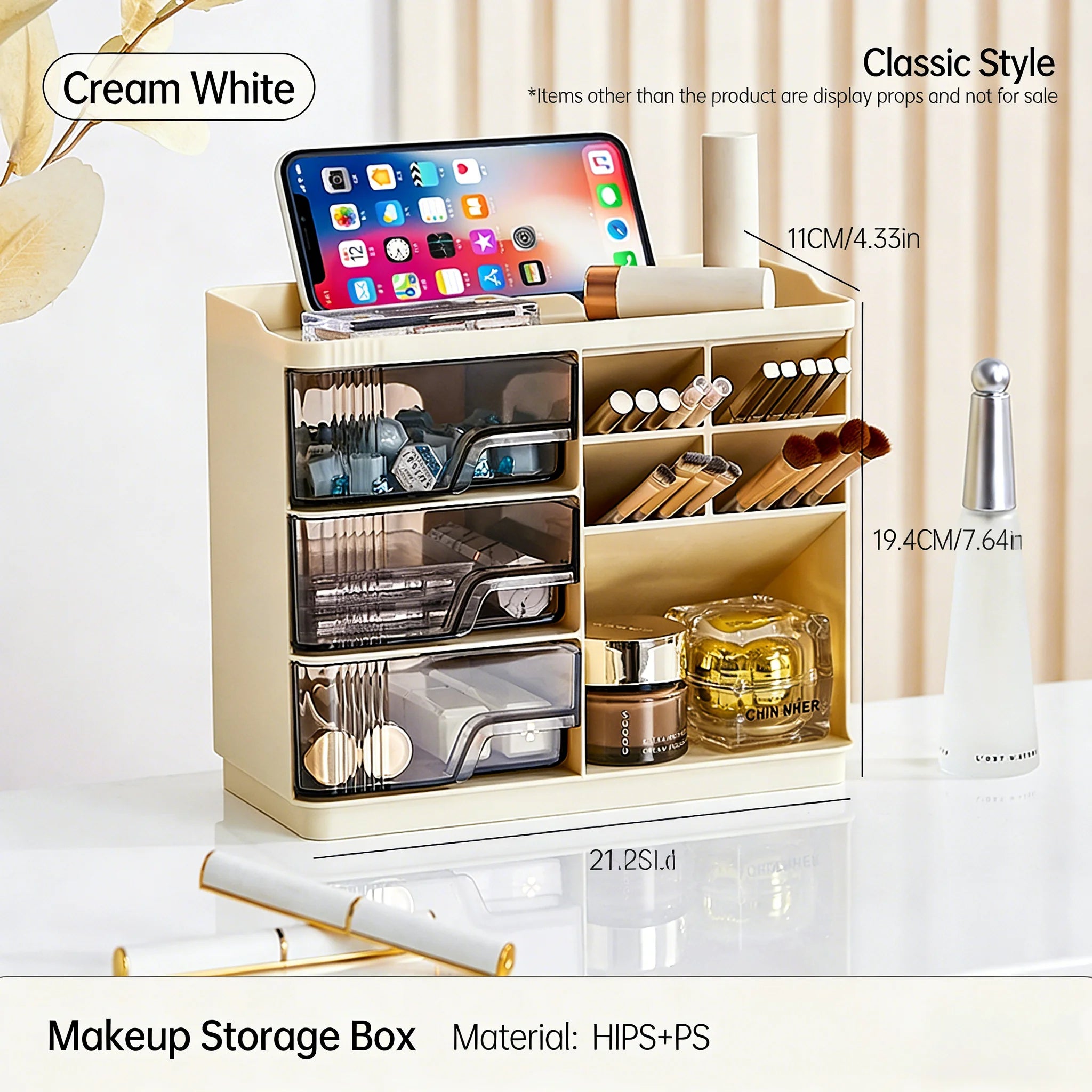 Makeup Organizer with Drawers for Vanity, Spacious Cosmetic Display Case, the Perfect Storage Solution for Your Beauty Essential