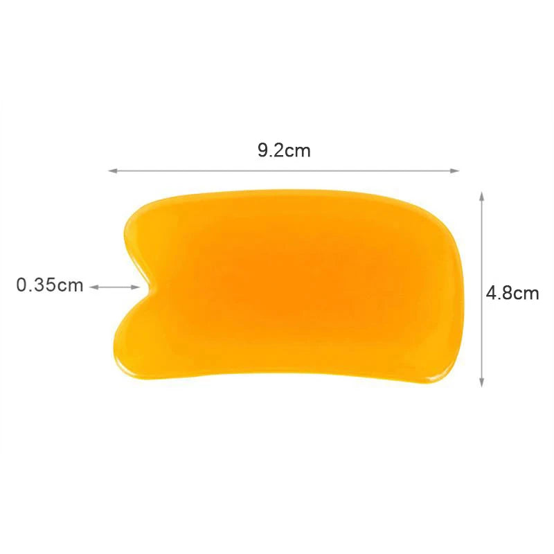1pc Guasha Scraping Massage Scraper Face Massager Acupuncture Gua Sha Board Resin 7.8x5.4cm