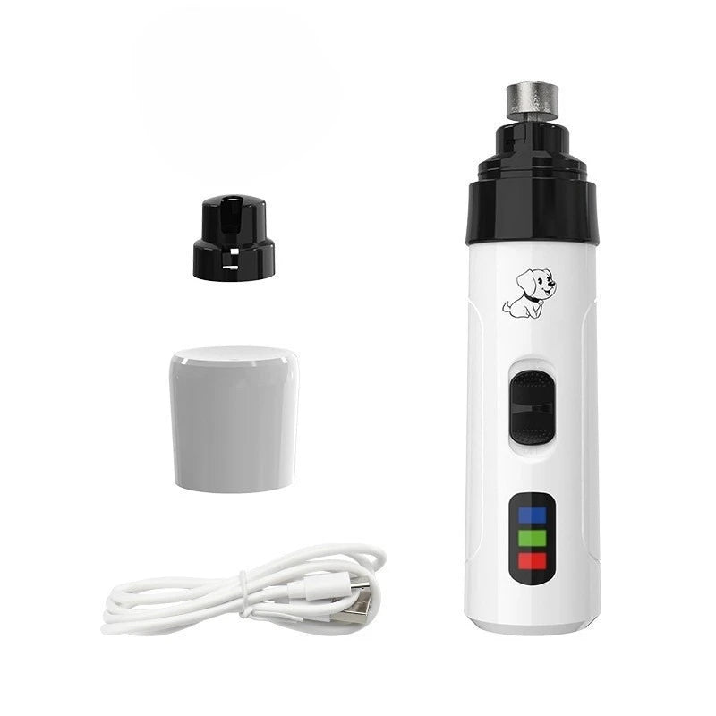 Pet Cat Nail Grinders Pet Nail Clippers LED Quiet Electric USB Charging Rechargeable Pet Dog Paws Nail Grooming Trimmer Tools