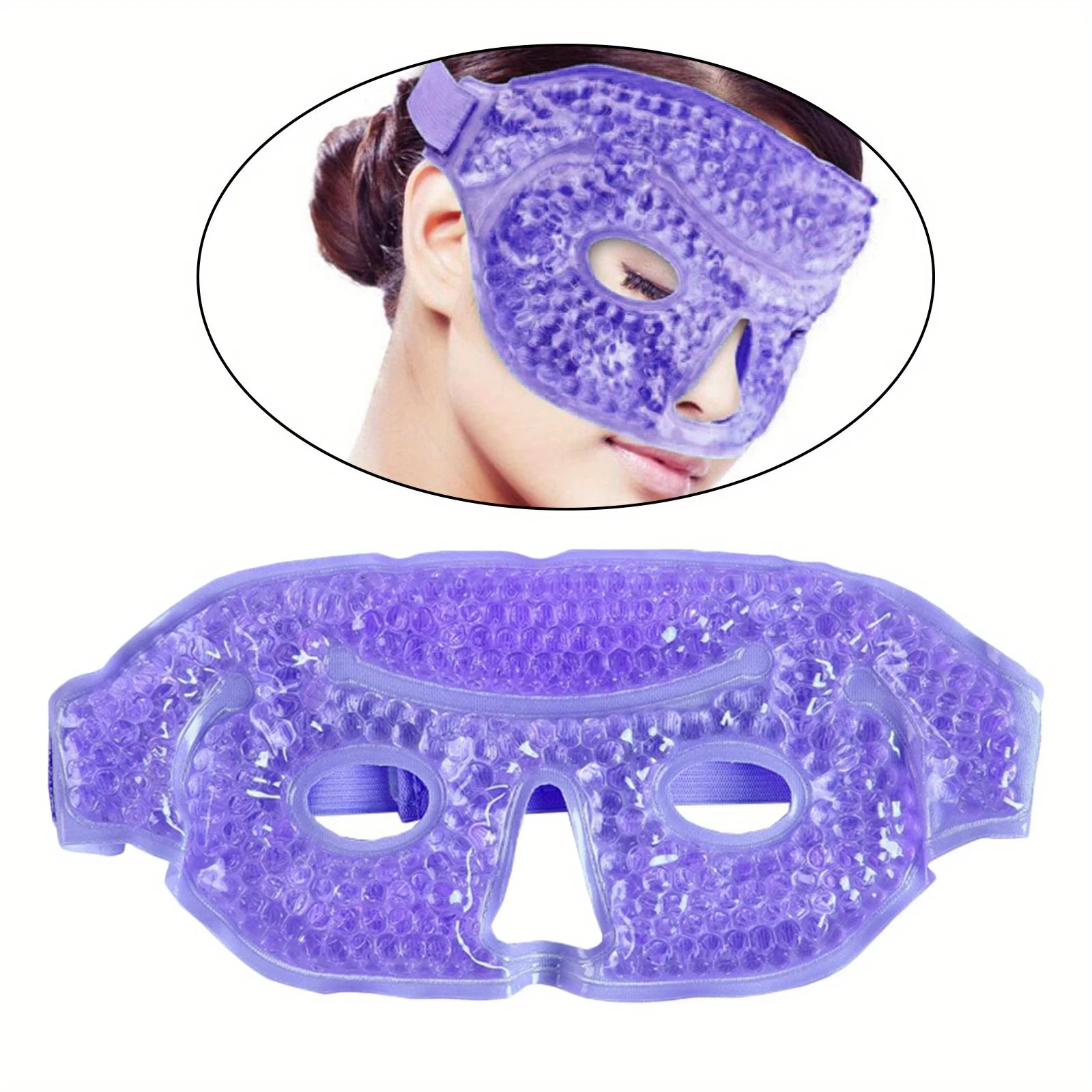 Visible Reusable Cooling Eye Mask with Gel Beads Cold Eye Compress for Puffy Eyes Stress Relief Dry Eyes SPA Skin Care Tools