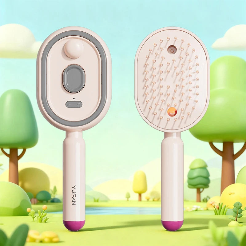 Multifunctional Spray Hair Brush Hydrating Hair Care Brush Electric Scalp Massager Comb For Smoothing Frizz & Hair Volume
