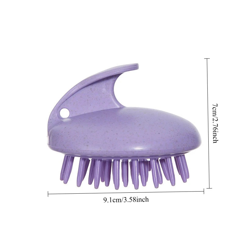 Scalp Care Shampoo Brush Soft Silicone Hair Scrubber Ergonomic Hair Washing Brush for Deep Clean Scalp Massage