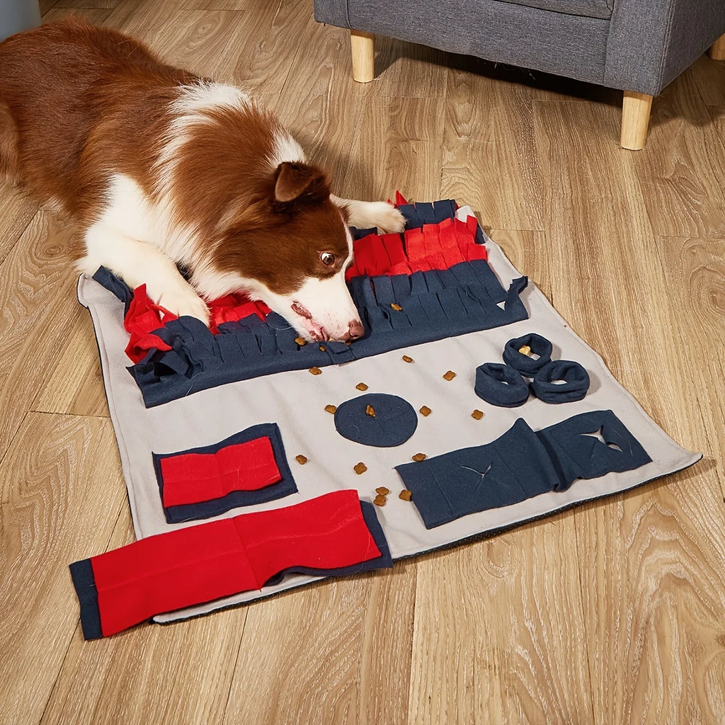 Dog Snuffle Mat for Dogs  Reduces Boredom & Anxiety Slow Eating & Smell Training Dog Brain Stimulating Toys ( Square)