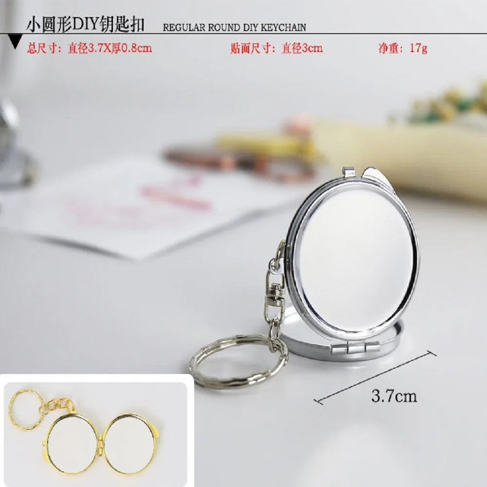 Round Mini Makeup Mirror Dustproof Small Makeup Mirror Gift For Birthday