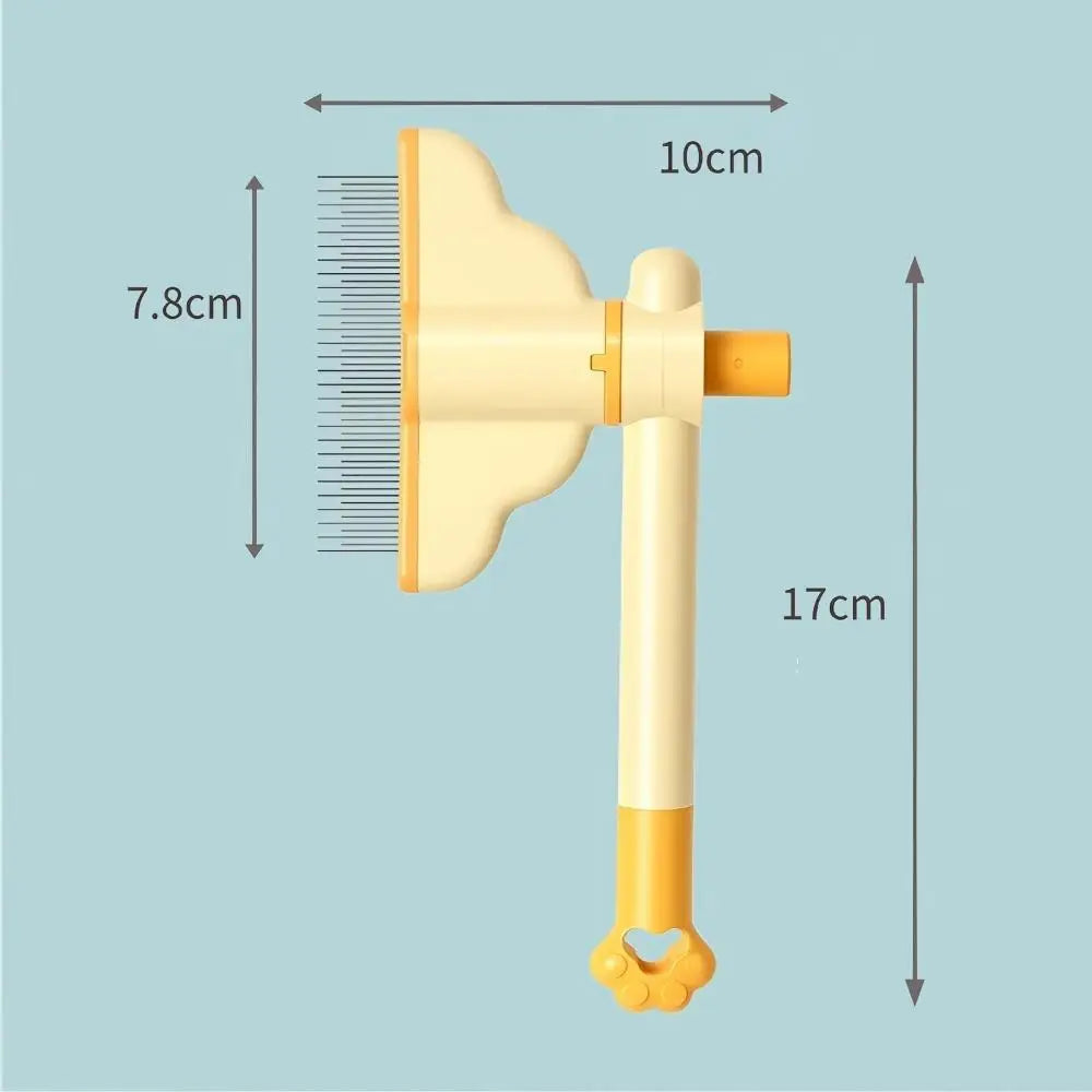 Rotating Pet Comb Self Cleaning Slicker Brush One Click Hair Release Fine Dense Pin Comb for Cats Dogs Shedding Brush