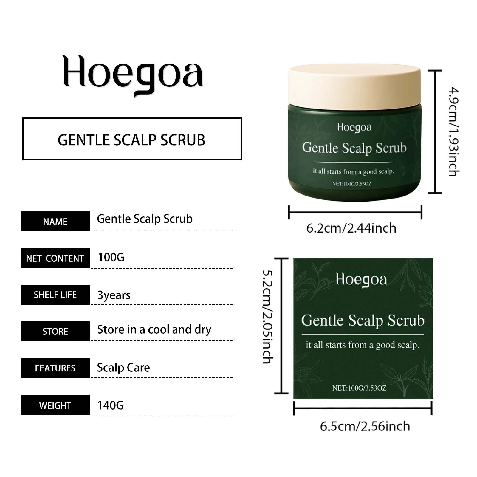 Nourishing Scalp Scrub: Gentle Formula Deeply Cleanses, Nourishes and Volumizes for a Healthy & Comfortable Scalp