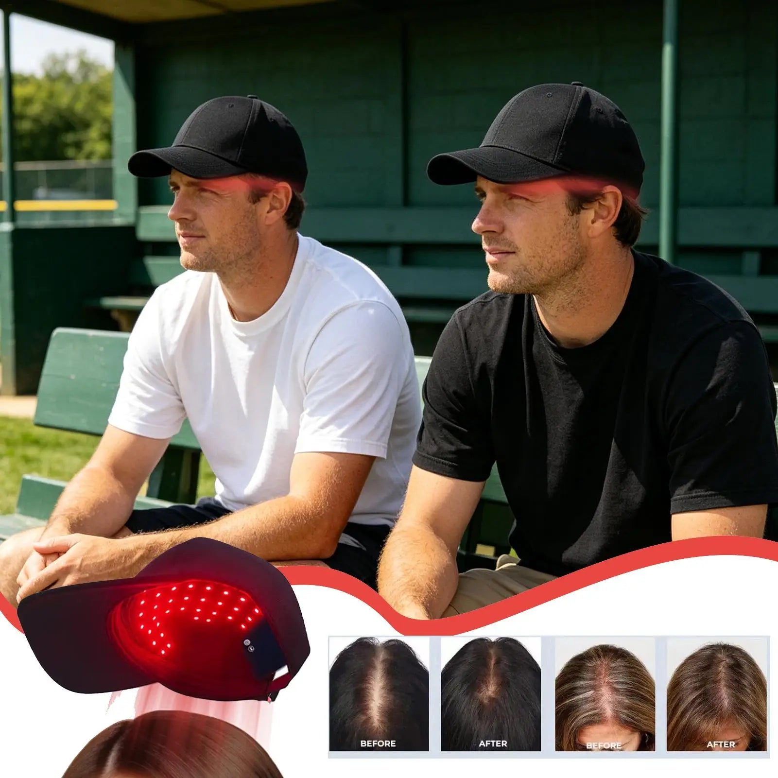450nm/660nm Hair Growth Cap LED Care Soothing Thickening Hat Red Light Hair Cap for Women Men Hair Regrowth Loss Treatments